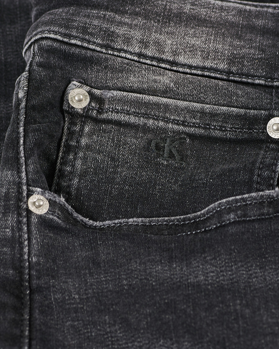 Heren | Jeans | Calvin Klein Jeans | Slim Tapered Stretch Jeans Dark Grey