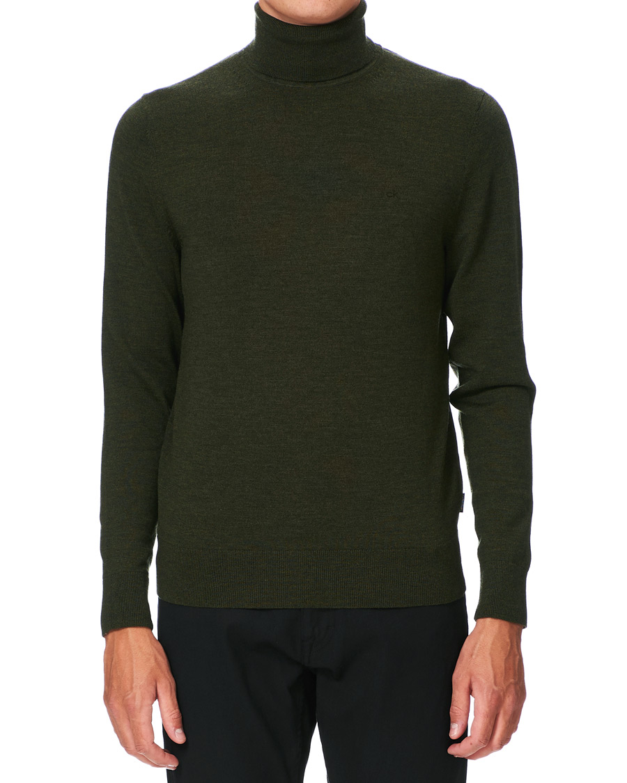 Heren | Truien | Calvin Klein | Superior Wool Rollneck Dark Olive
