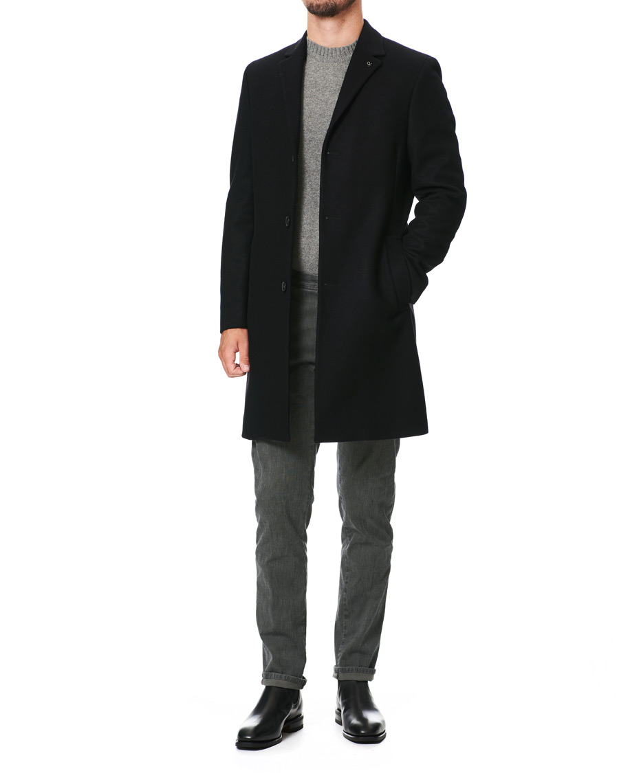 Heren | Jassen | Calvin Klein | Wool/Cashmere Coat Black