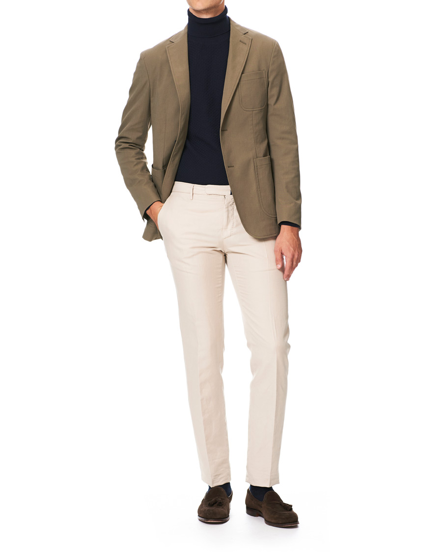 Heren | Truien | Canali | Micro Pattern Turtleneck Navy