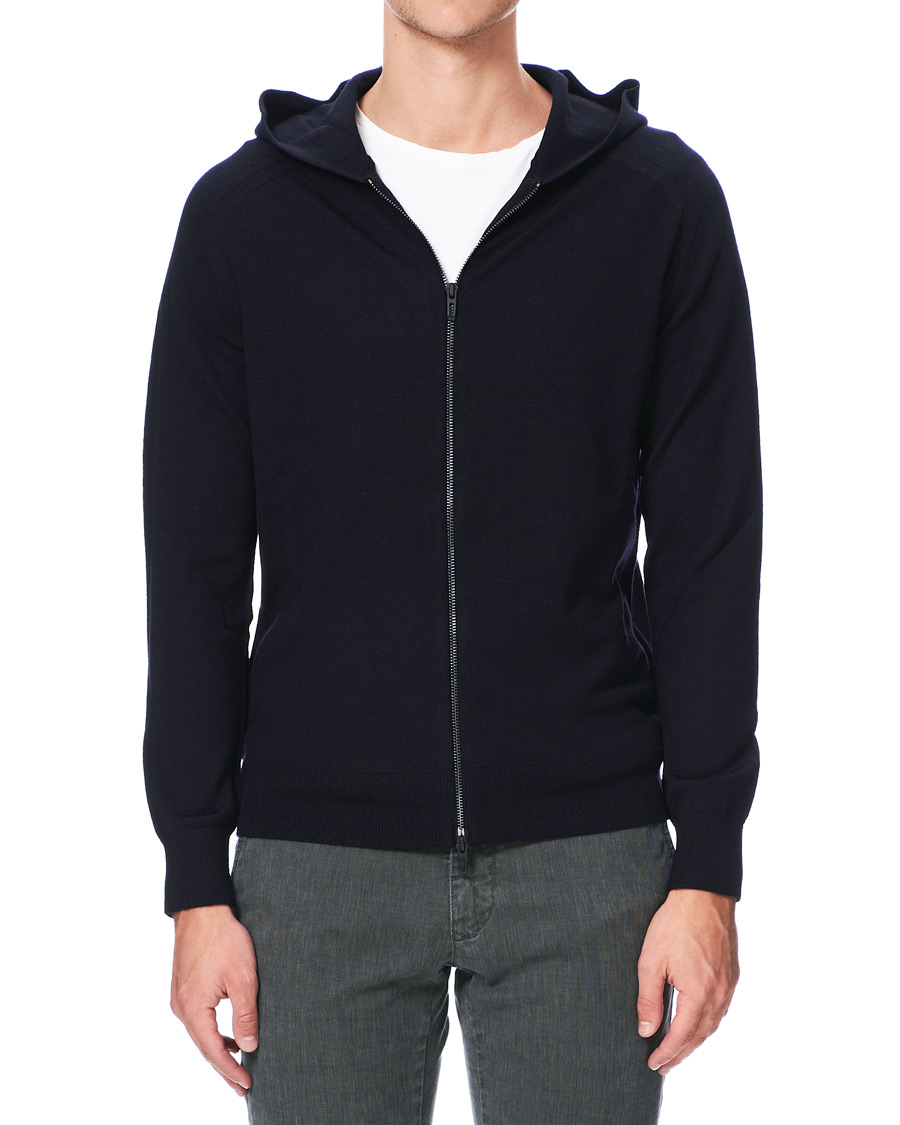 Heren | Truien | Emporio Armani | Travel Collection Full Zip Hoodie Navy