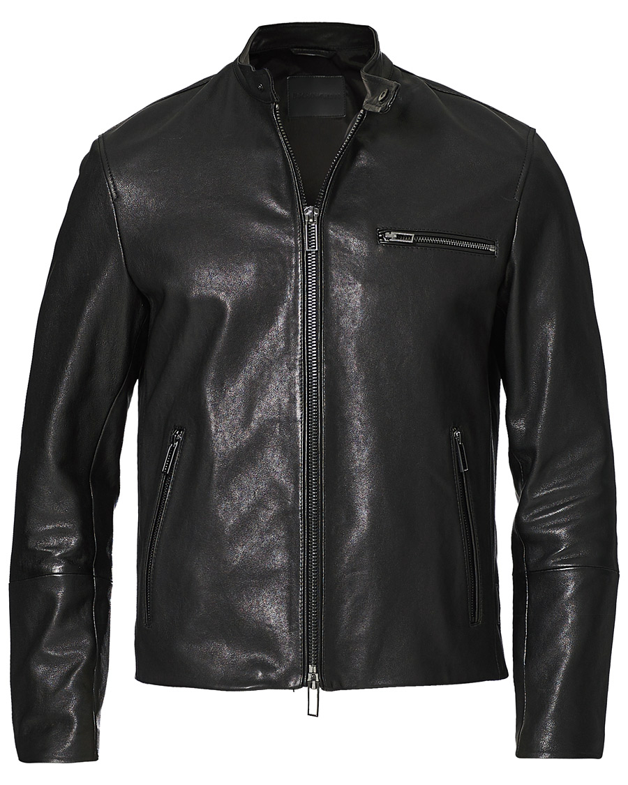 Heren | Jassen | Emporio Armani | Leather Jacket Black
