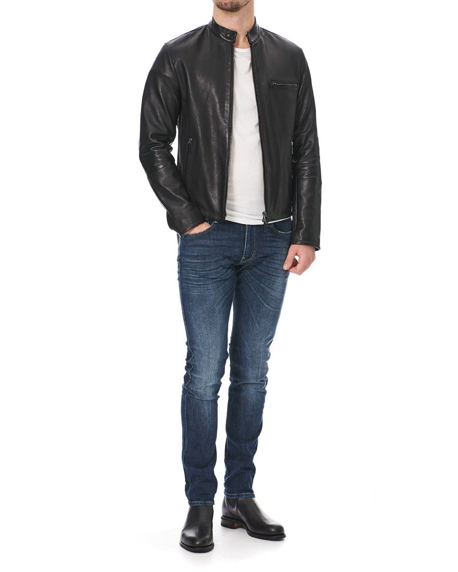 Heren | Jassen | Emporio Armani | Leather Jacket Black