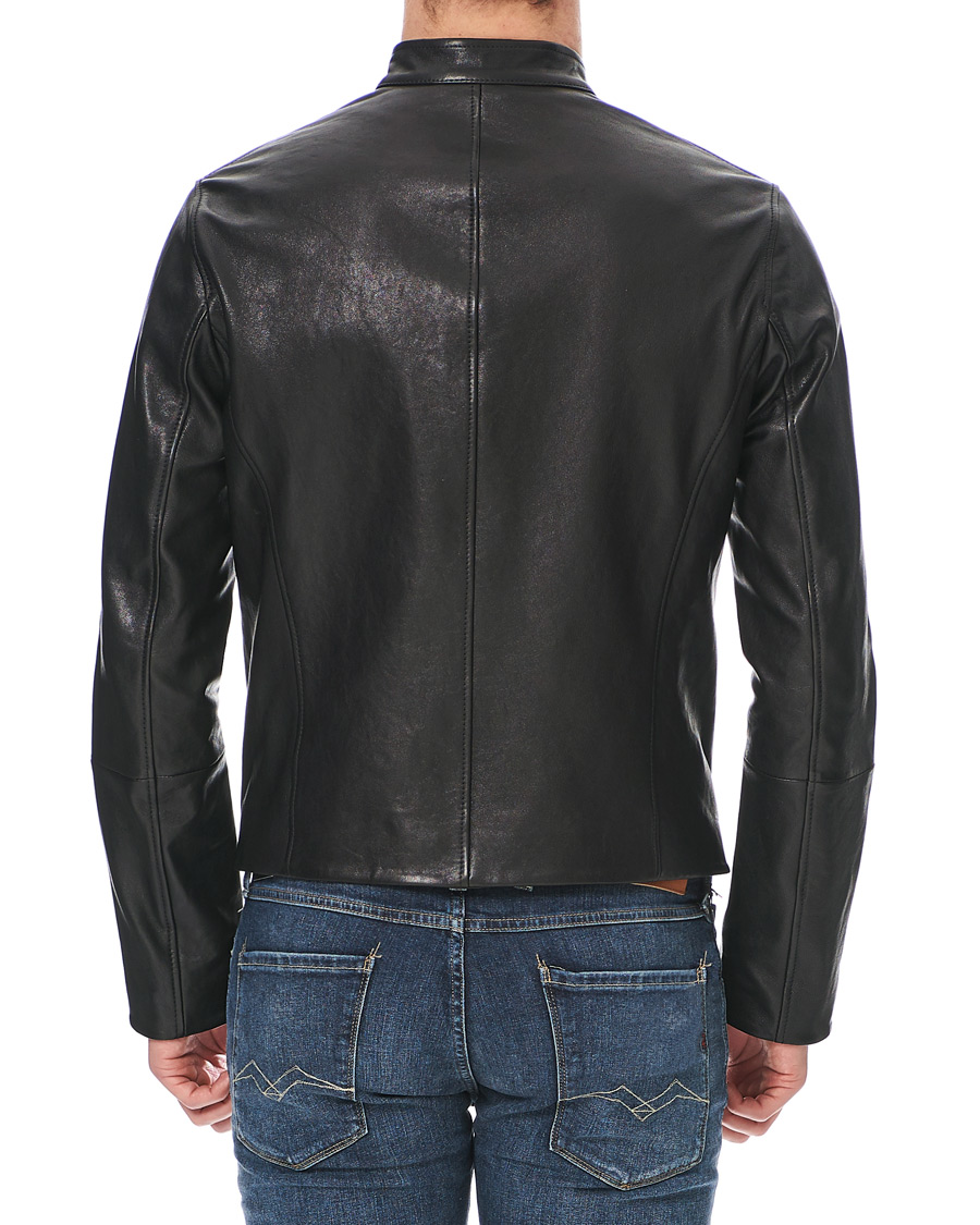 Heren | Jassen | Emporio Armani | Leather Jacket Black