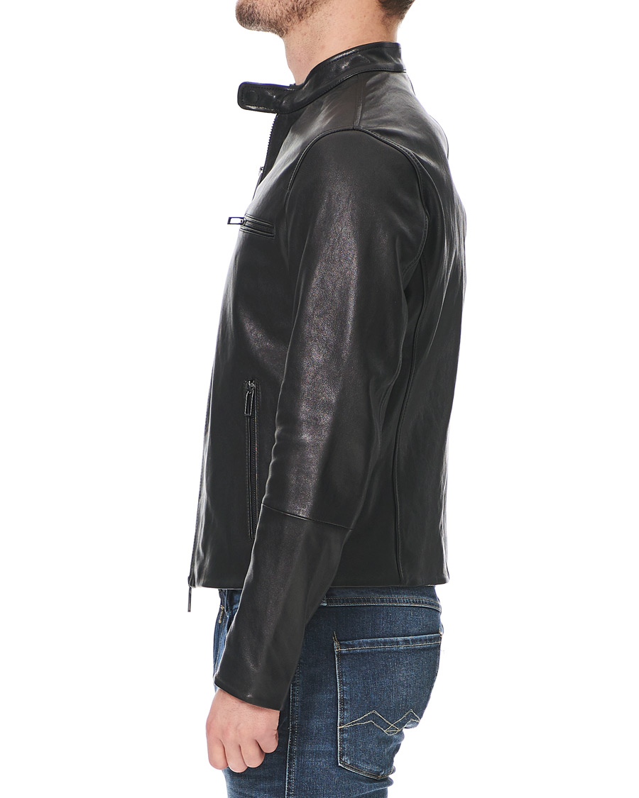 Heren | Jassen | Emporio Armani | Leather Jacket Black