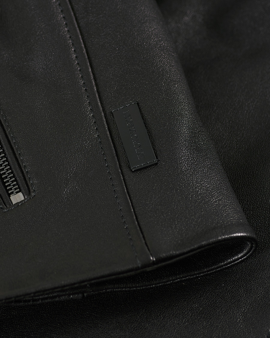 Heren | Jassen | Emporio Armani | Leather Jacket Black
