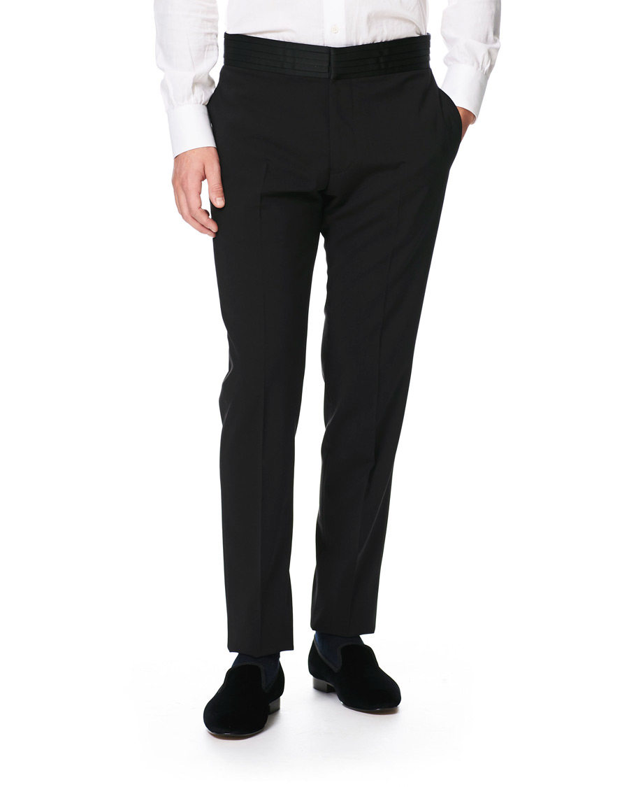 Heren | Pakken | Emporio Armani | Slim Fit Virgon Wool Shawl Collar Tuxedo Black