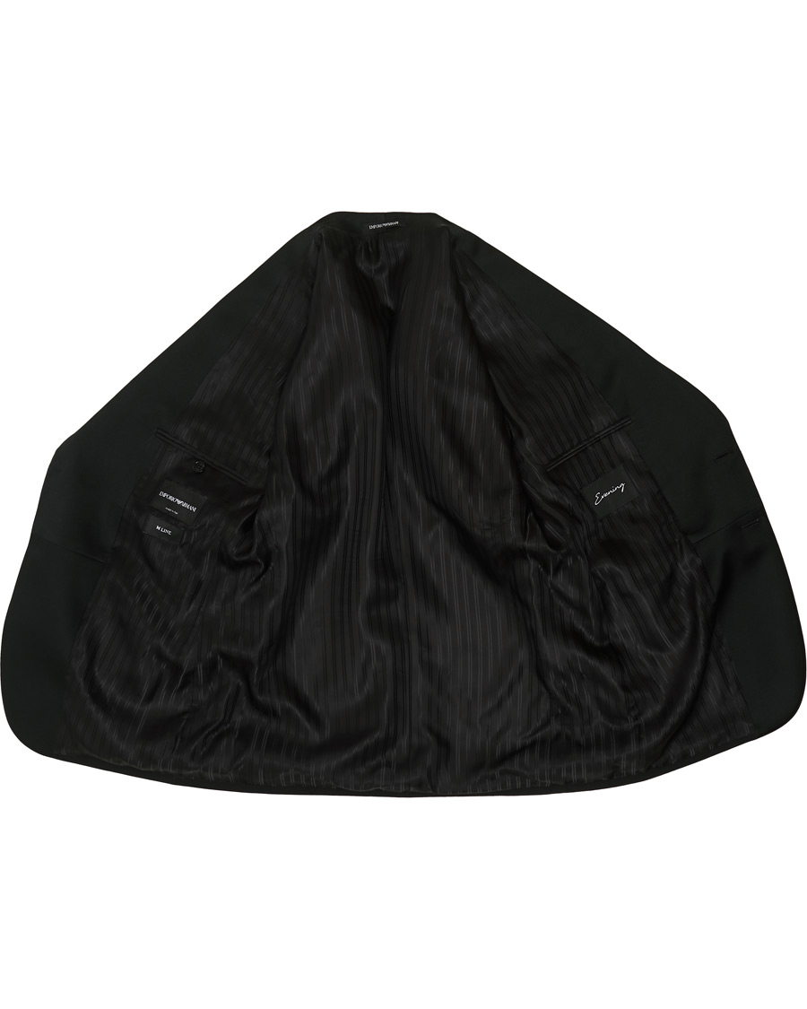 Heren | Pakken | Emporio Armani | Slim Fit Virgon Wool Shawl Collar Tuxedo Black