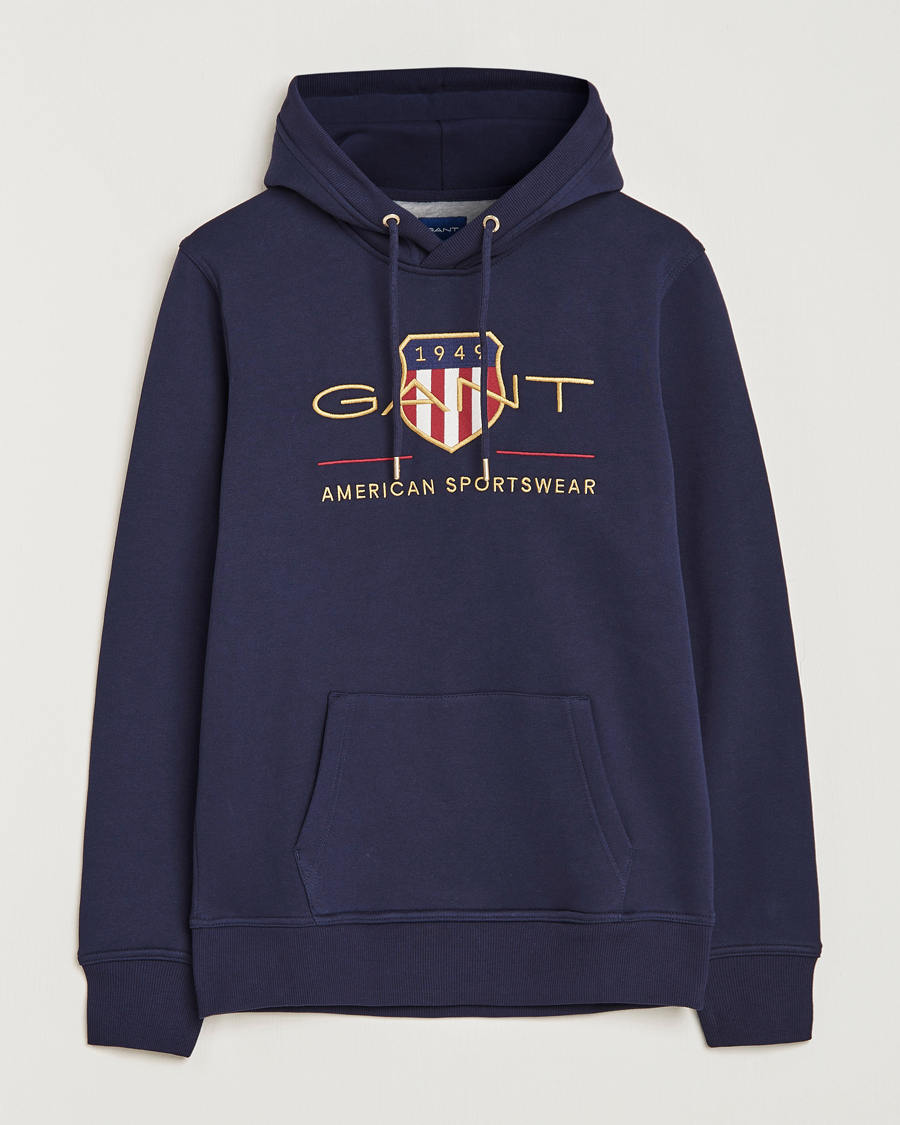 Heren | Truien | GANT | Archive Shield Hoodie Evening Blue