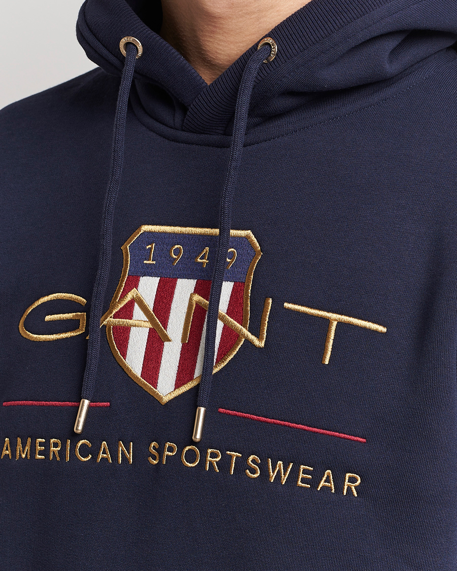 Heren | Truien | GANT | Archive Shield Hoodie Evening Blue