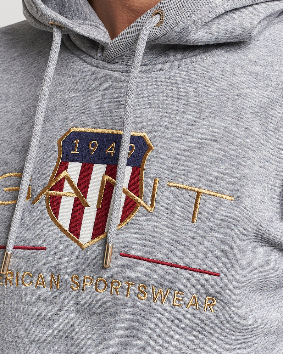 Heren | Truien | GANT | Archive Shield Hoodie Grey Melange