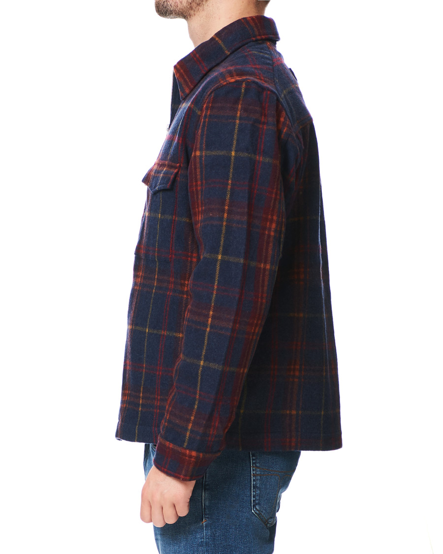 Heren | Overhemden | GANT | Wool Blend Check Zip Overshirt Multi