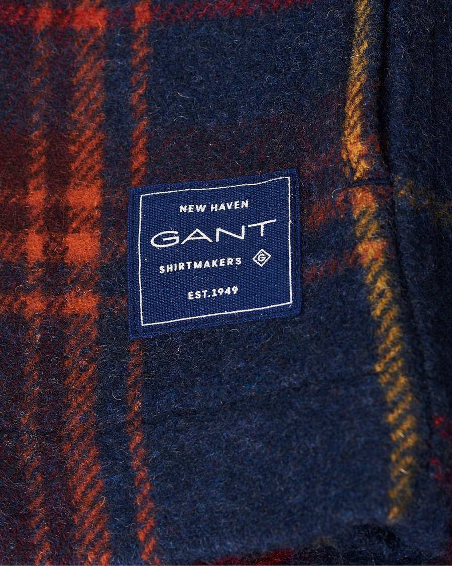 Heren | Overhemden | GANT | Wool Blend Check Zip Overshirt Multi