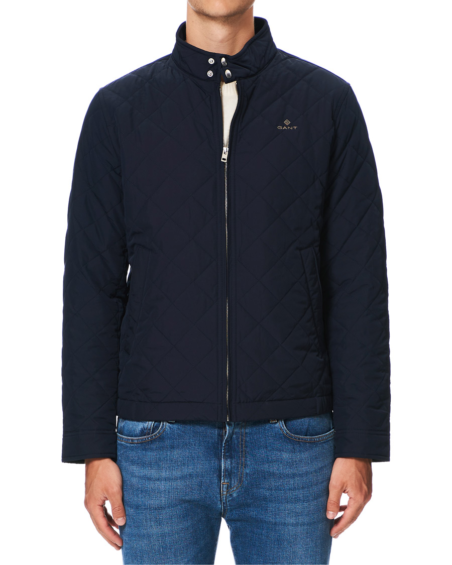 Heren | Jassen | GANT | The Quilted Windcheater Evening Blue