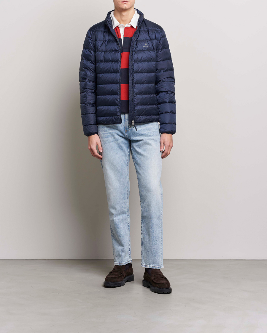 Heren | Jassen | GANT | The Light Down Jacket Evening Blue