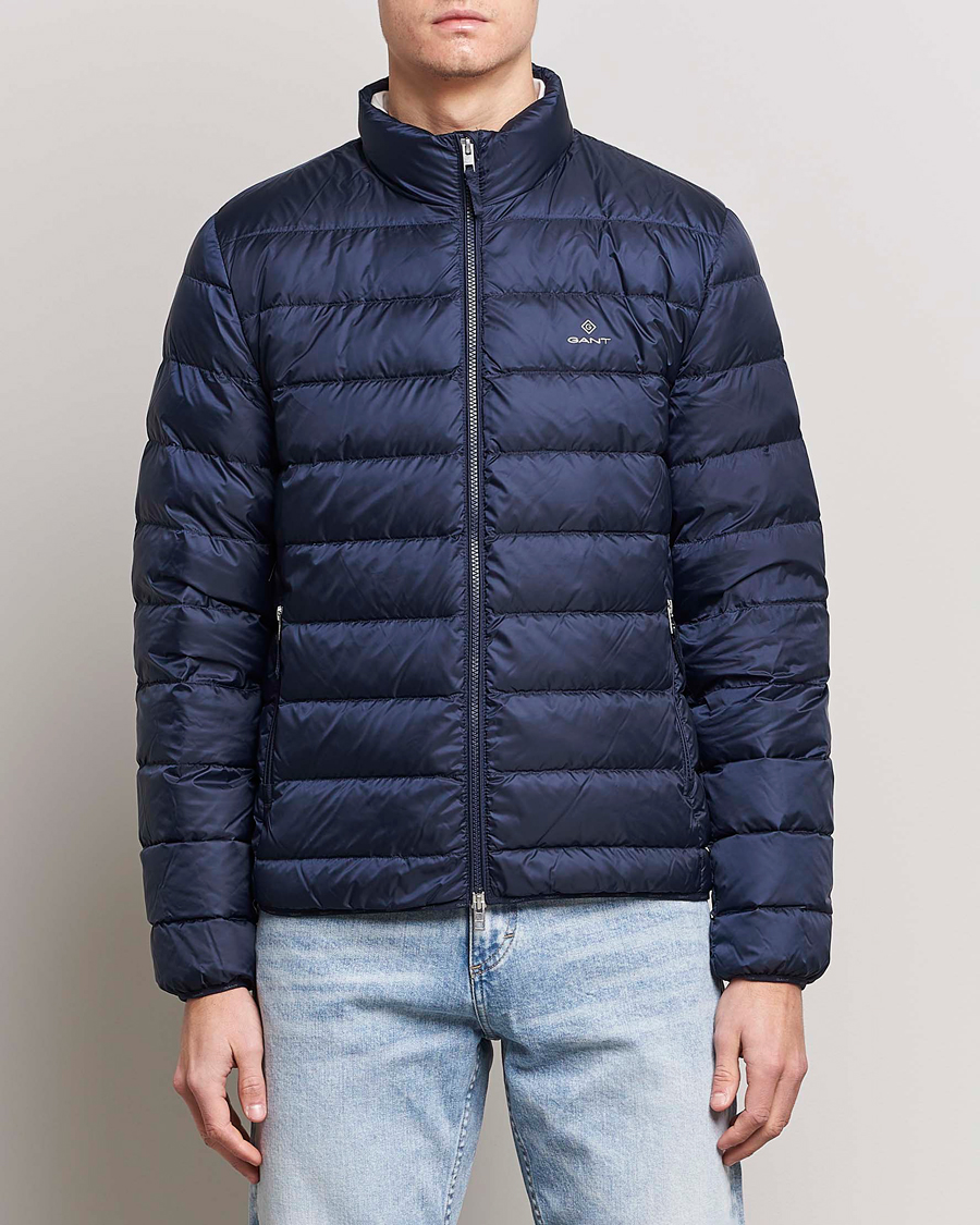 Heren | Jassen | GANT | The Light Down Jacket Evening Blue