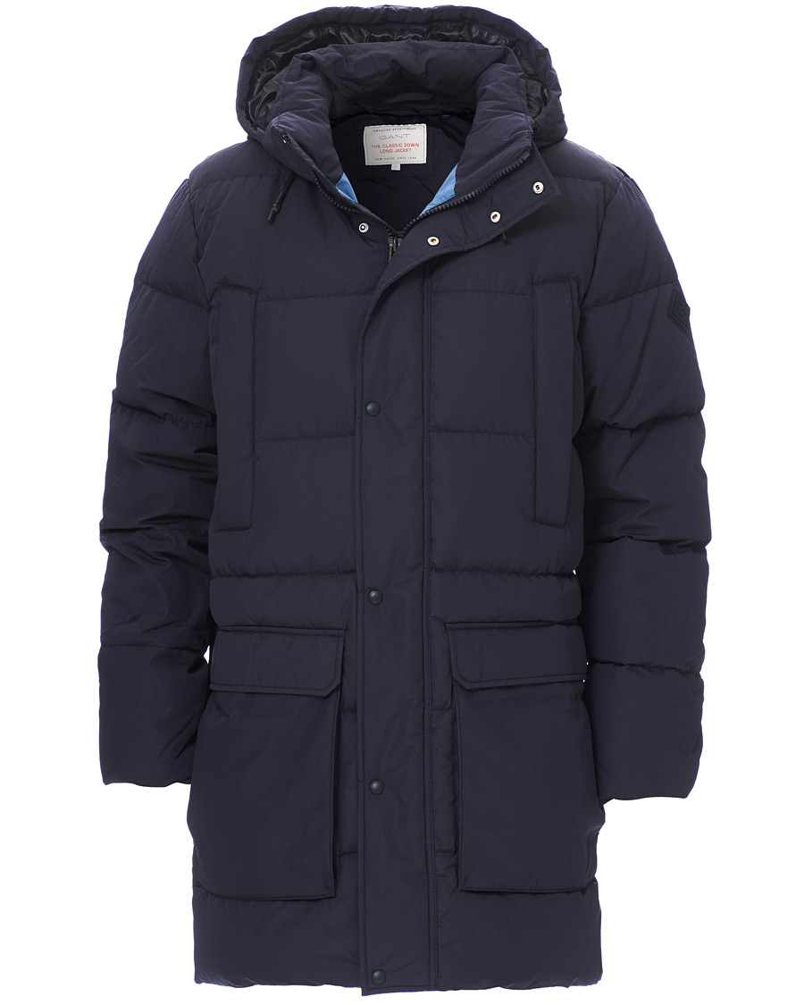 Heren | Jassen | GANT | The Long Alta Down Jacket Evening Blue