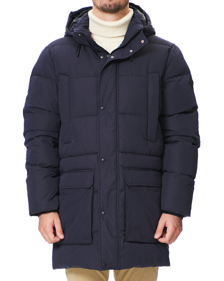 Heren | Jassen | GANT | The Long Alta Down Jacket Evening Blue