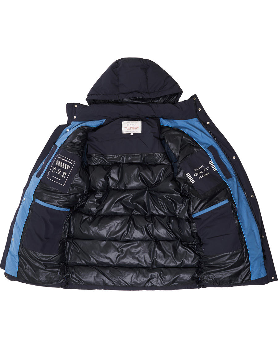 Heren | Jassen | GANT | The Long Alta Down Jacket Evening Blue