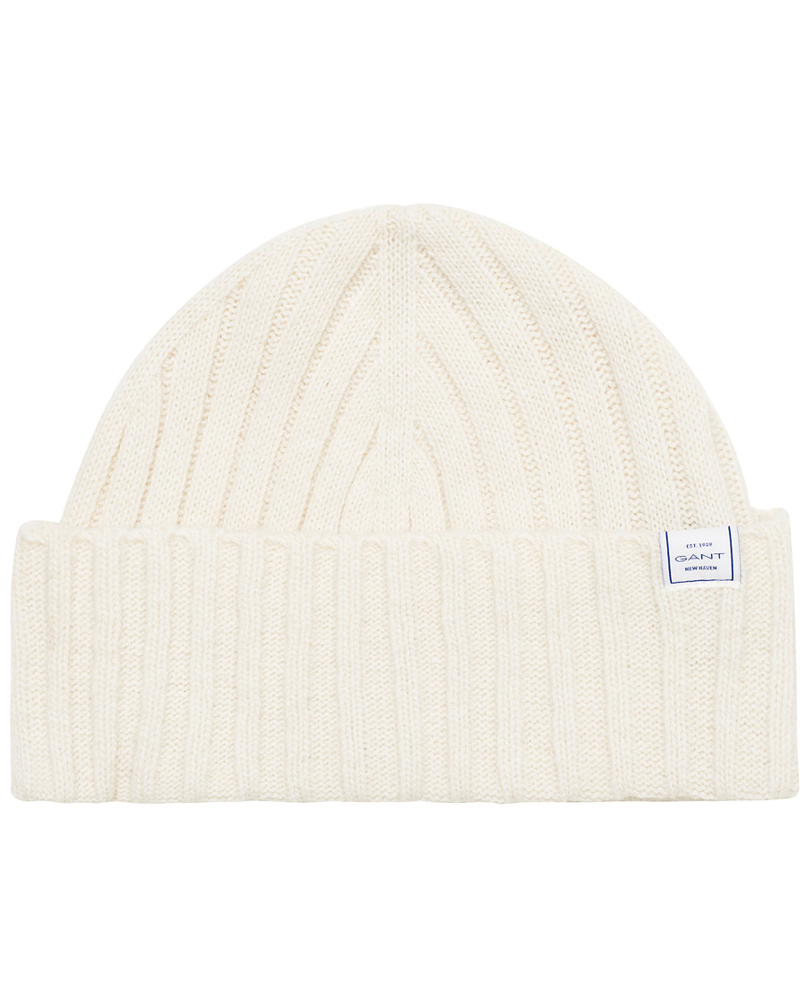 Heren | GANT Fishermans Beanie Creme | GANT | Fishermans Beanie Creme