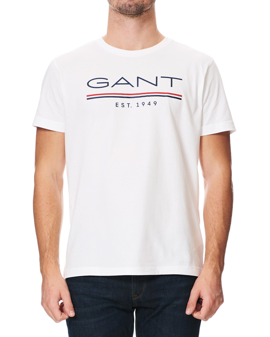 Heren | T-shirts | GANT | 1949 Logo Tee White