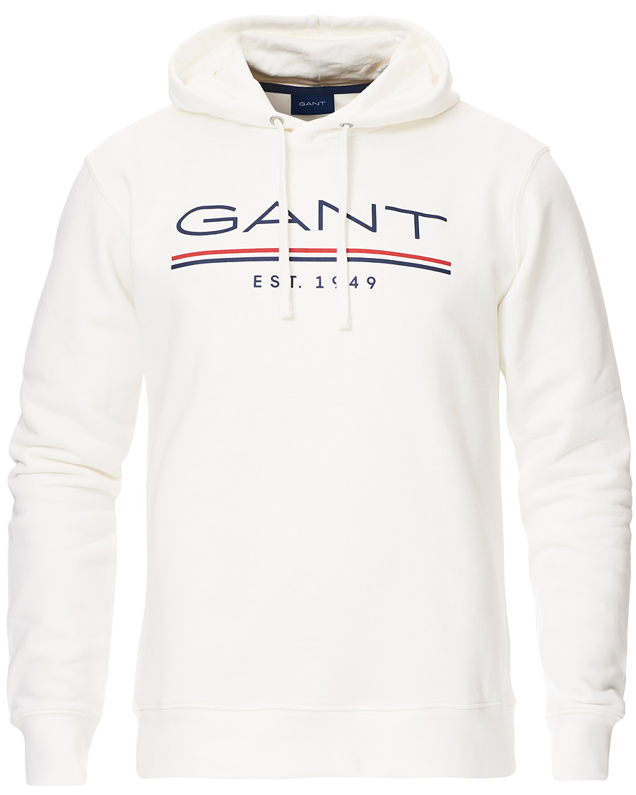 Heren | Truien | GANT | 1949 Logo Hoodie Eggshell