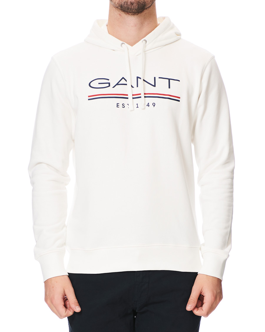 Heren | Truien | GANT | 1949 Logo Hoodie Eggshell
