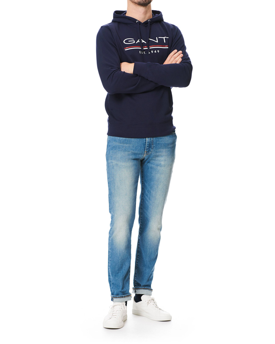 Heren | Truien | GANT | 1949 Logo Hoodie Classic Blue