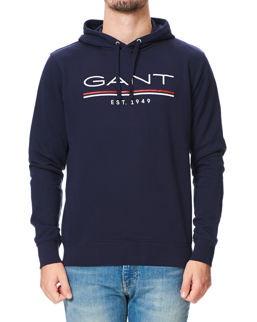 Heren | Truien | GANT | 1949 Logo Hoodie Classic Blue