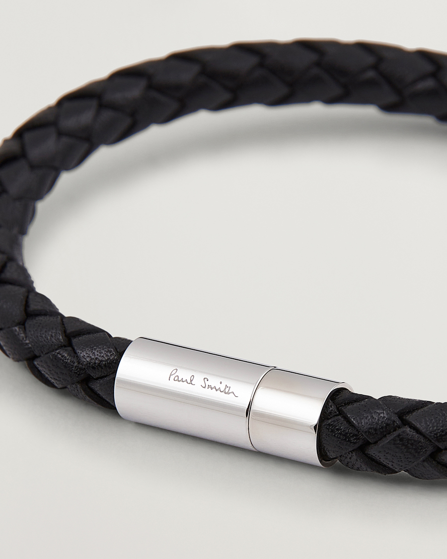 Heren | Paul Smith Leather Bracelet Black | Paul Smith | Leather Bracelet Black