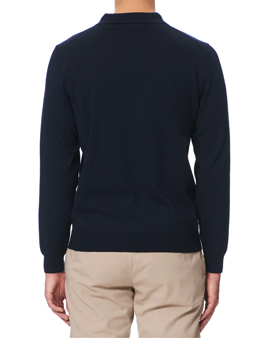 Heren | Truien | BOSS BLACK | BOSS Bono Knitted Polo Dark Blue