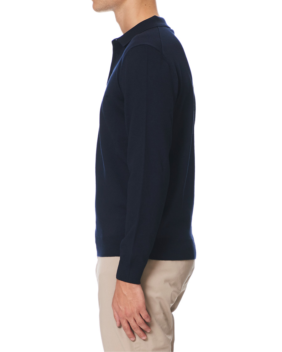 Heren | Truien | BOSS BLACK | BOSS Bono Knitted Polo Dark Blue