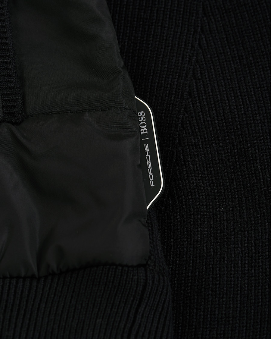 Heren | Truien | BOSS BLACK | BOSS Porsche Capsule Mandor Hybrid Full Zip Black