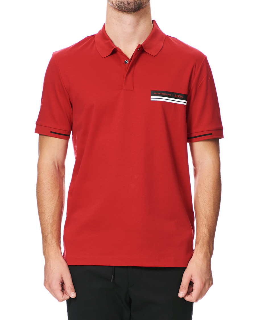 Heren | Polo's | BOSS BLACK | BOSS Porsche Capsule Phillipson Polo Open Red