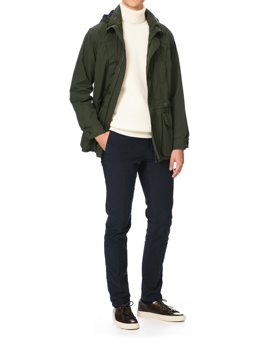 Heren | Broeken | Incotex | Slim Fit Garment Dyed Washed Slacks Navy