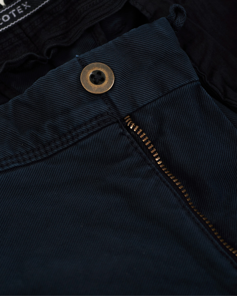 Heren | Broeken | Incotex | Slim Fit Garment Dyed Washed Slacks Navy