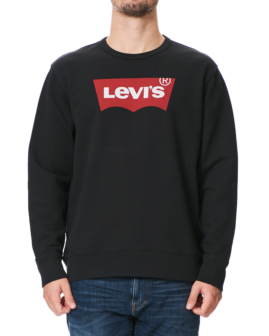 Heren | Truien | Levi's | Batwing Crew Neck Sweatshirt Jet Black