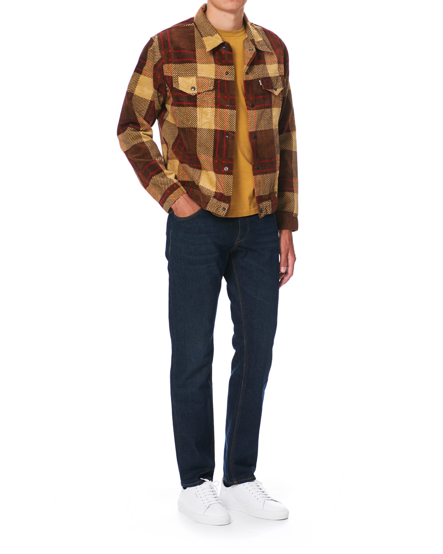 Heren | Jassen | Levi's Vintage Clothing | Plaid Corduroy Trucket Jacket Oxblood Plaid Purple