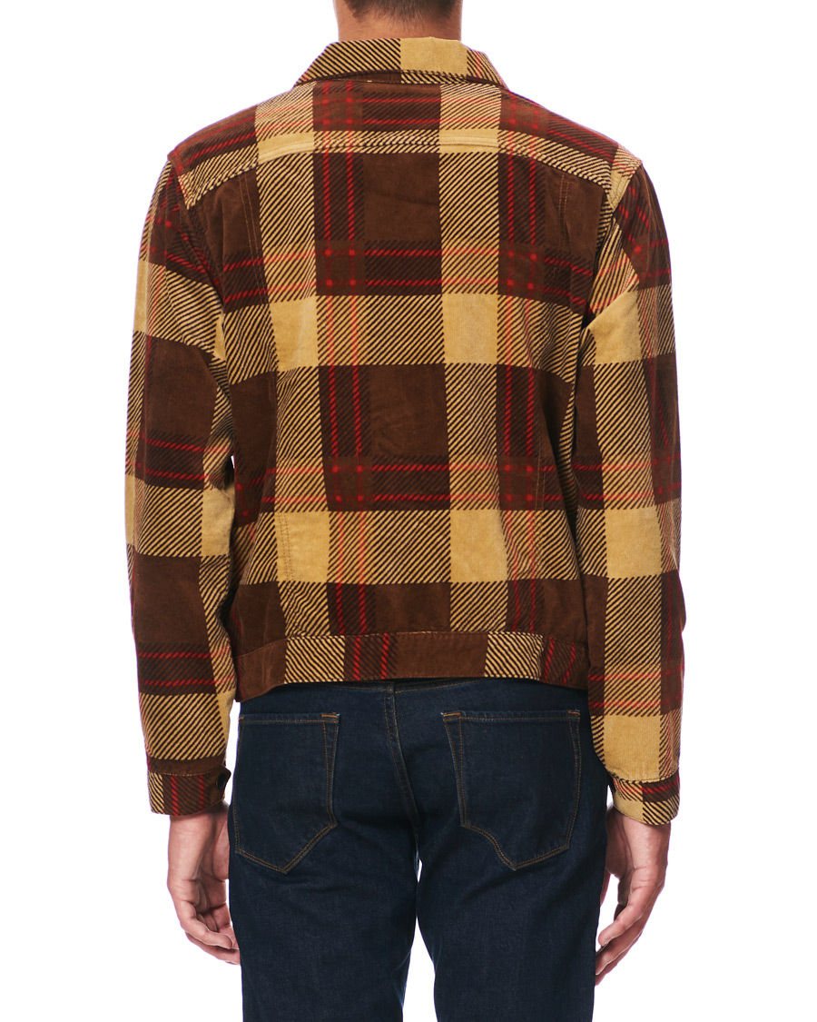 Heren | Jassen | Levi's Vintage Clothing | Plaid Corduroy Trucket Jacket Oxblood Plaid Purple