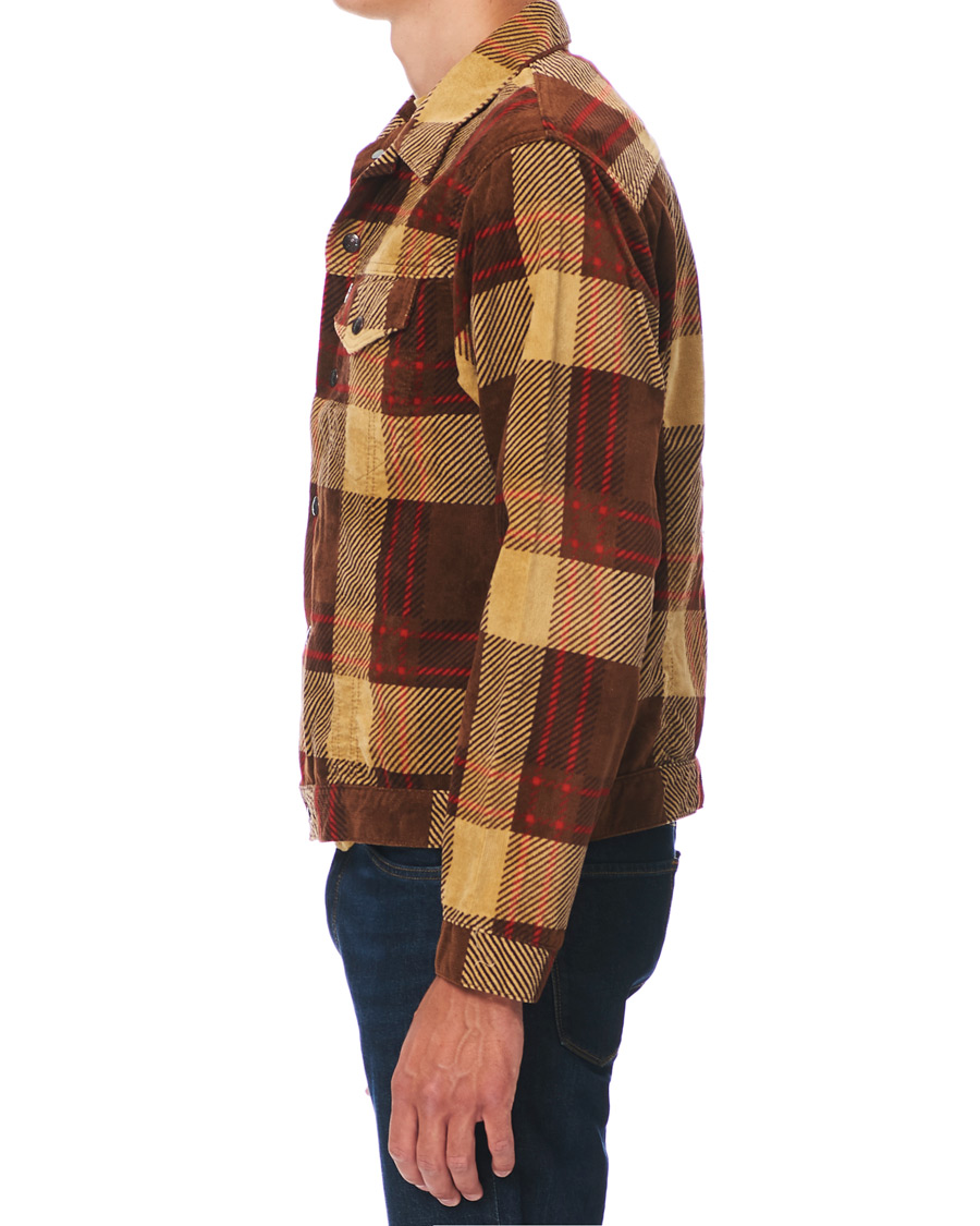 Heren | Jassen | Levi's Vintage Clothing | Plaid Corduroy Trucket Jacket Oxblood Plaid Purple