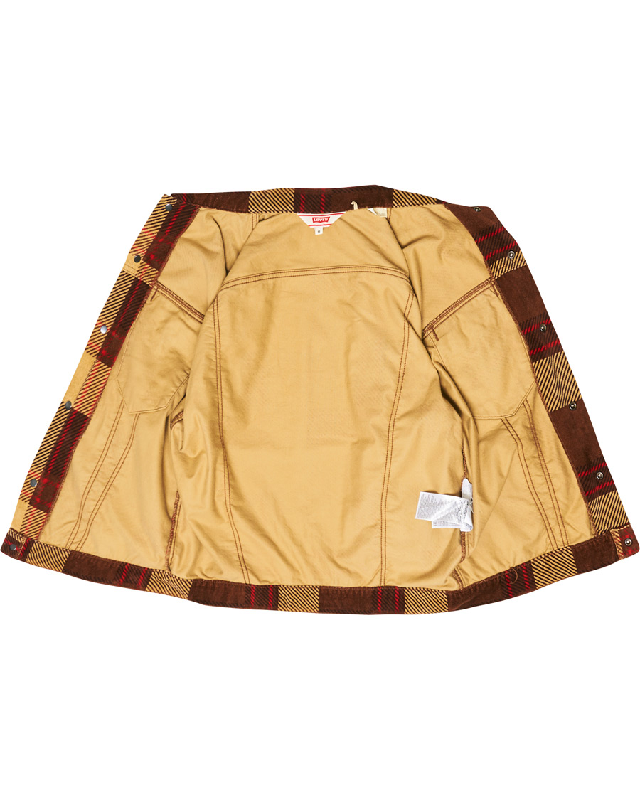 Heren | Jassen | Levi's Vintage Clothing | Plaid Corduroy Trucket Jacket Oxblood Plaid Purple