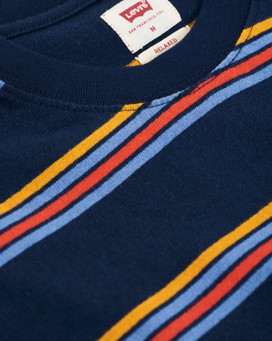 Heren | Truien | Levi's | Oversized Stripe Crew Neck Sweatshirt Dress Blues