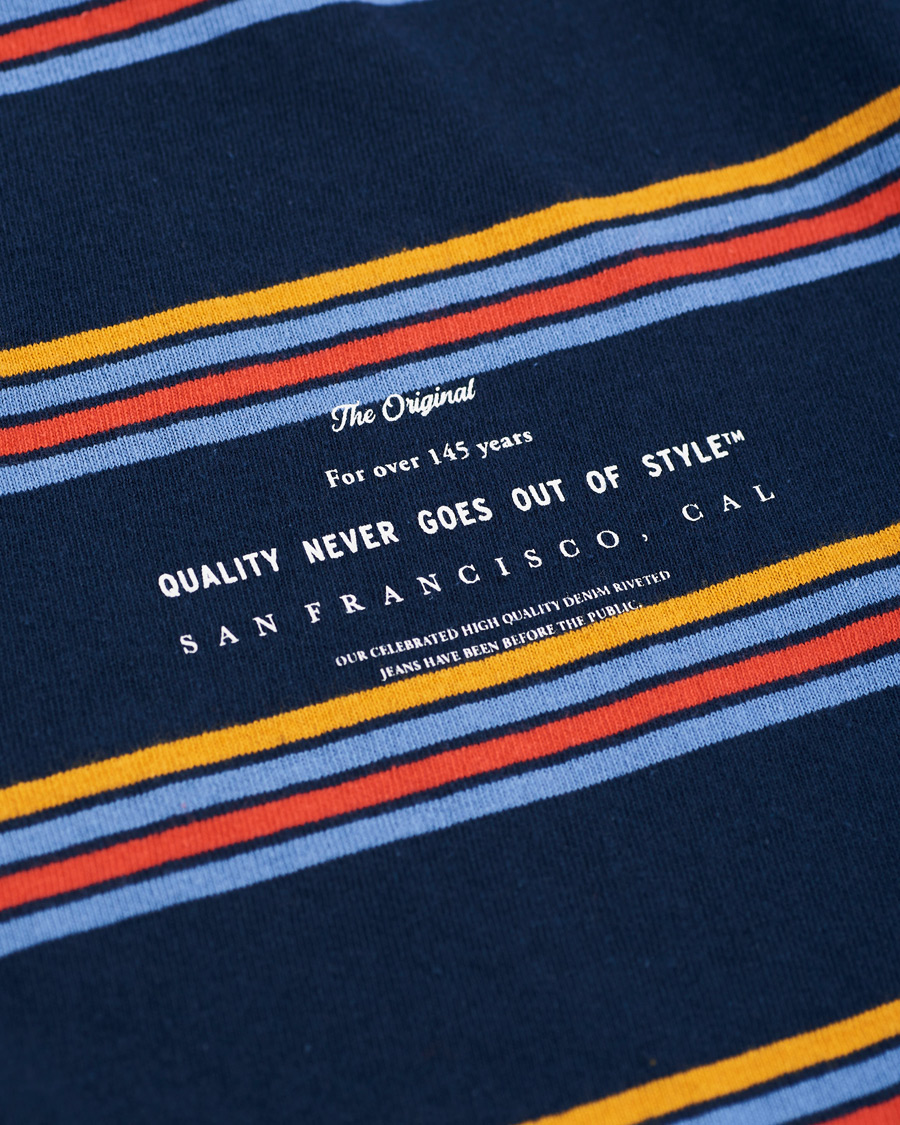 Heren | Truien | Levi's | Oversized Stripe Crew Neck Sweatshirt Dress Blues