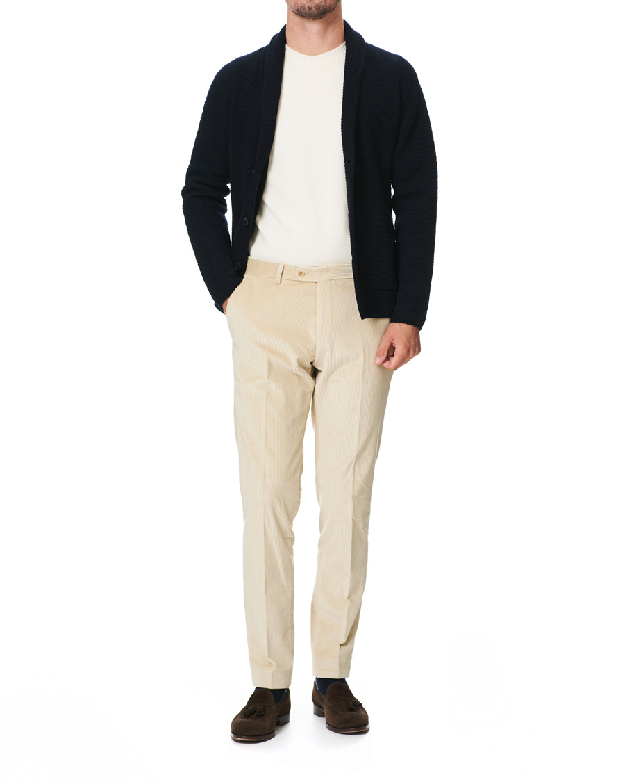 Heren | Broeken | Morris | Rodney Corduroy Trousers Off White