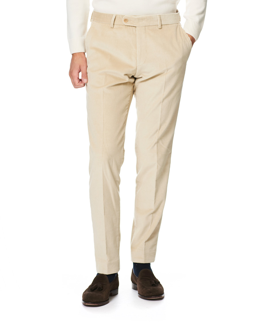 Heren | Broeken | Morris | Rodney Corduroy Trousers Off White