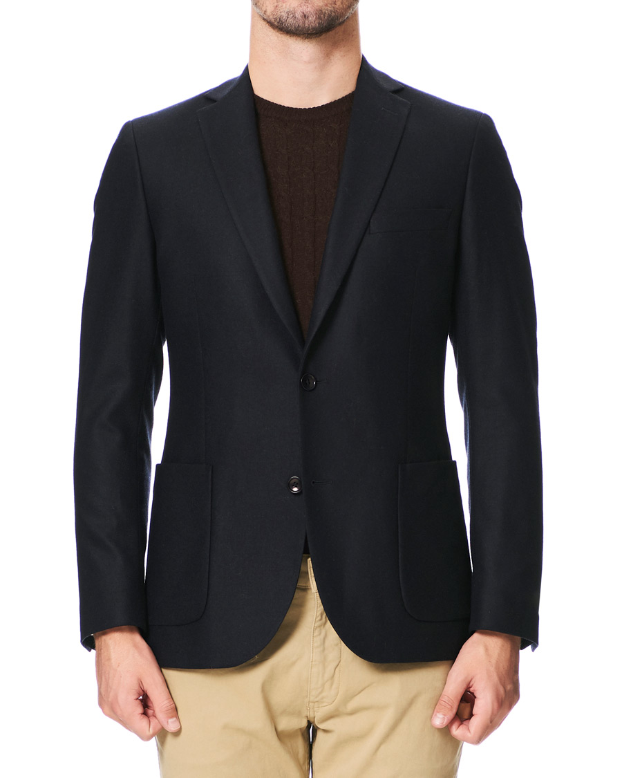 Heren | Blazers | Morris | Wool Flannel Blazer Navy