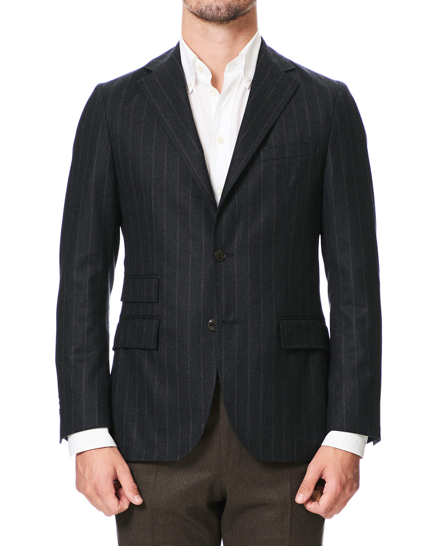 Heren | Blazers | Morris Heritage | Frank Pinstripe Suit Jacket Grey