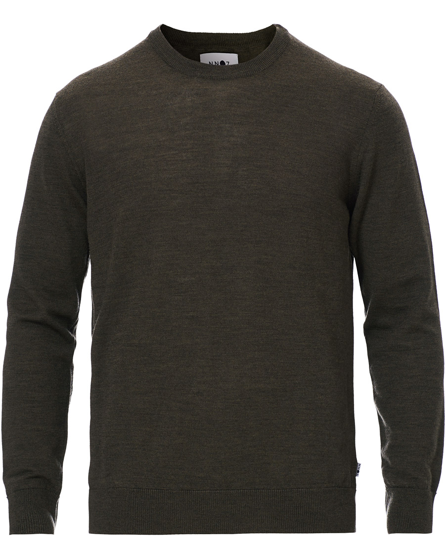 Heren | Truien | NN07 | Ted Merino Crew Neck Pullover Army Green