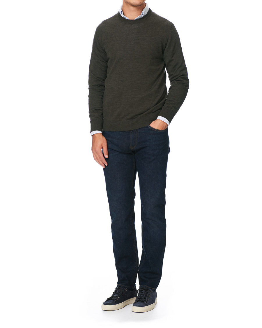 Heren | Truien | NN07 | Ted Merino Crew Neck Pullover Army Green