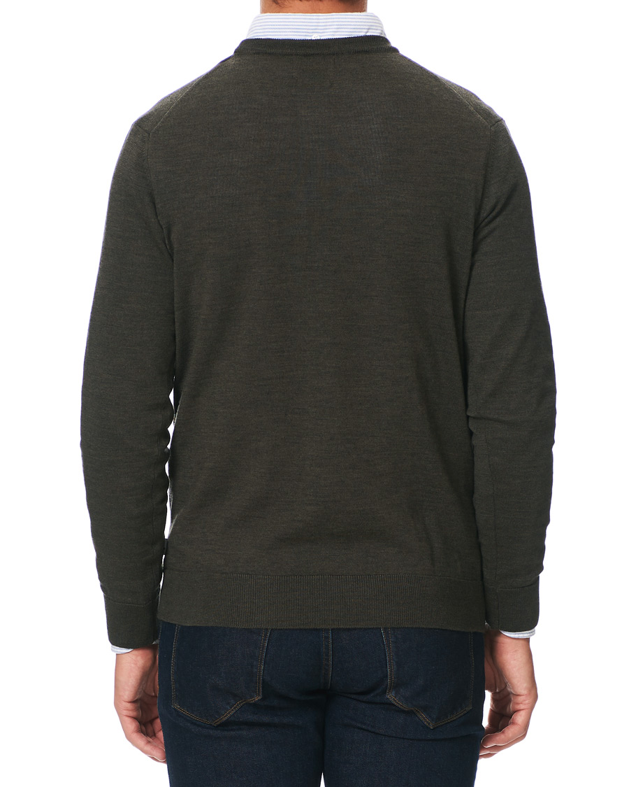 Heren | Truien | NN07 | Ted Merino Crew Neck Pullover Army Green